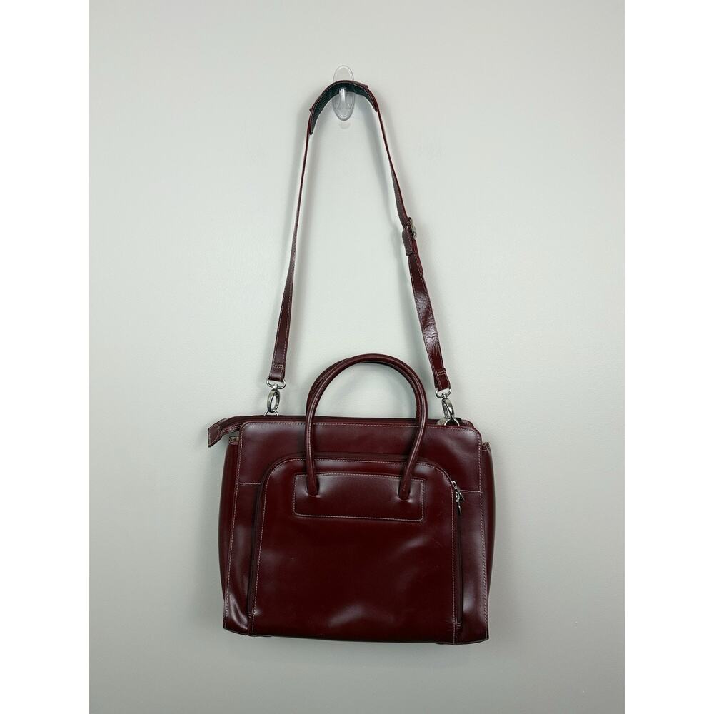 McKlein Lake Forest Leather Ladies' Laptop Briefcase Red Maroon 15.6” READ